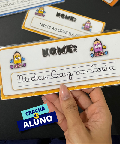 kit Crachá – Tema Escola/lápis – Recursos Pedagogicos- Andréia Costa